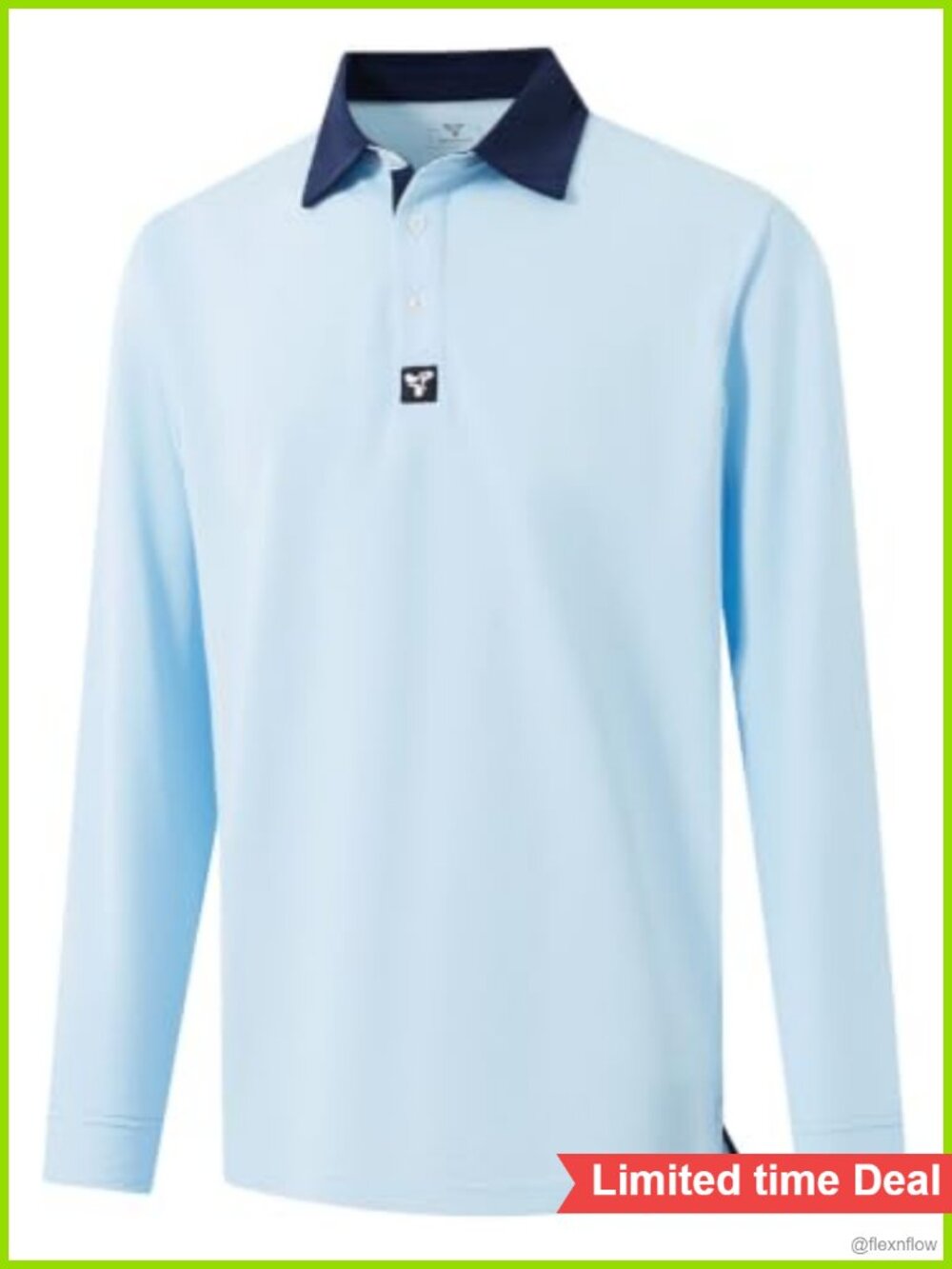 Men's Performance Golf Polo Long Sleeve Collared Active Shirt